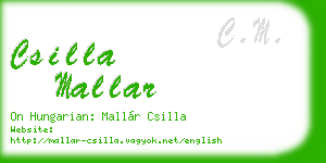 csilla mallar business card