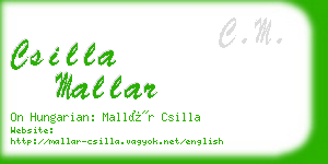 csilla mallar business card